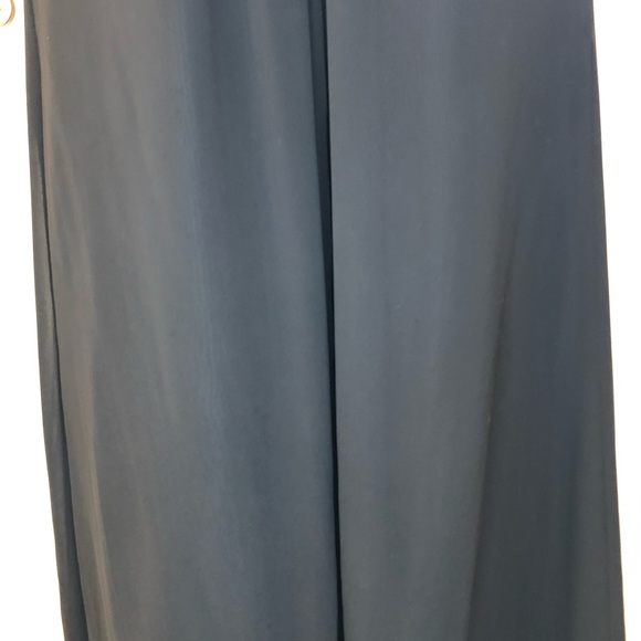 David’s Bridal floor-length chiffon strapless bridesmaid dress, black, size 4 - Picture 5 of 9